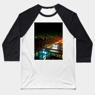 Two Bridges, Manhattan, NYC Baseball T-Shirt